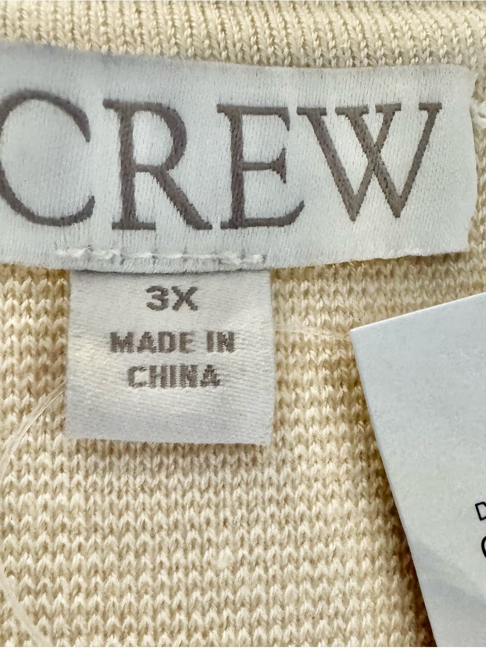 NWT J. Crew Sleeveless Knit Shell Lyocell Blend color “Natural” Size 3X - Picture 4 of 8